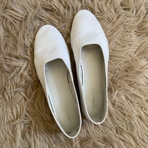 Mango white flats
